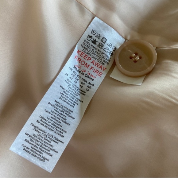 NWT Boohoo Tassel Fringe Crepe Blazer Mini Dress Sand Bohemian Sexy Size 10 - Picture 12 of 14